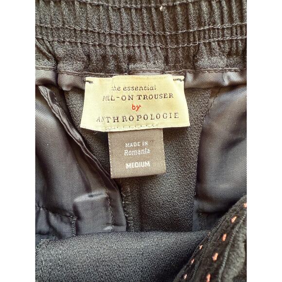 Anthropologie Black Essential Pull On Trousers Pants Slacks Sz M Classic Work - Picture 3 of 13